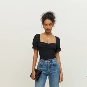 Reformation - The Constance Top - Black - Size 2